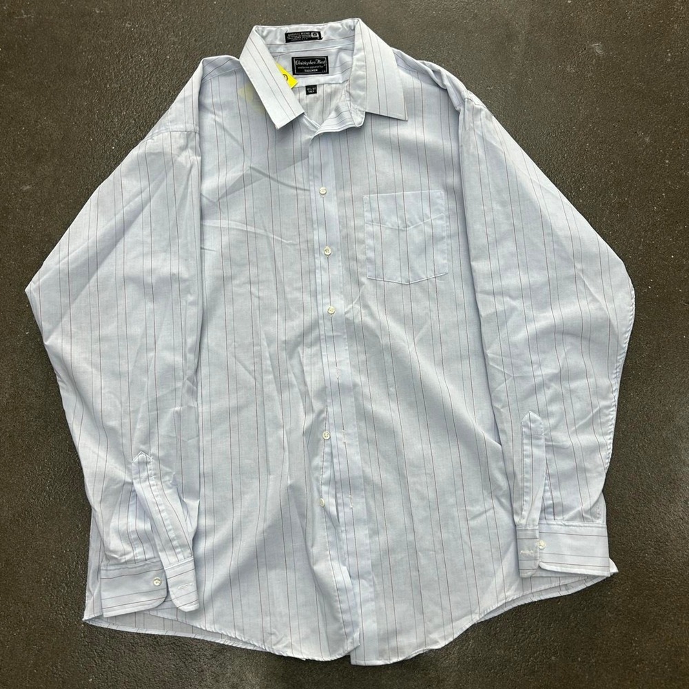 Vintage 90s Christopher Hart Striped Size 2XL Button Up Dress Shirt